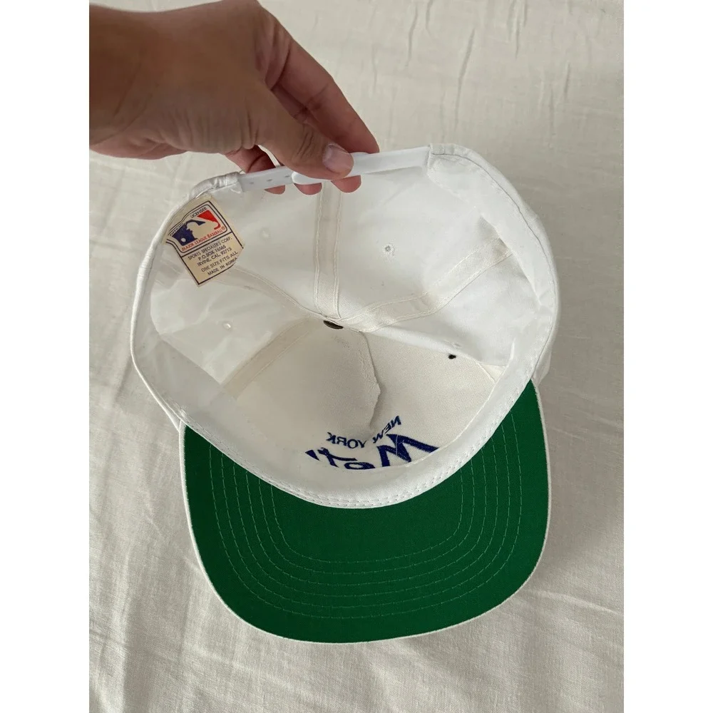 Vintage Sports Specialties New York Mets Snapback Hat White Script Logo MLB Cap